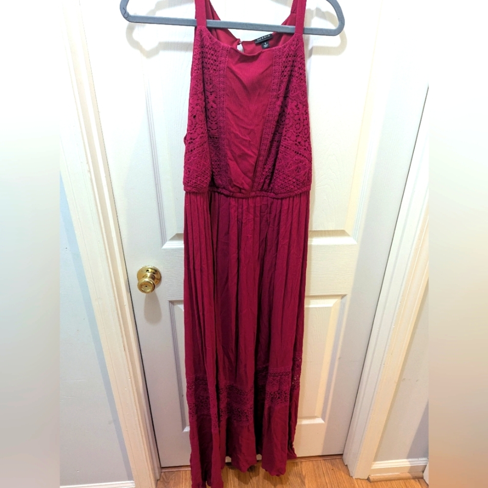 Torrid magenta Lace Maxi Dress